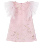 Girls Pink & Gold Geo Map Dress, 1, hi-res